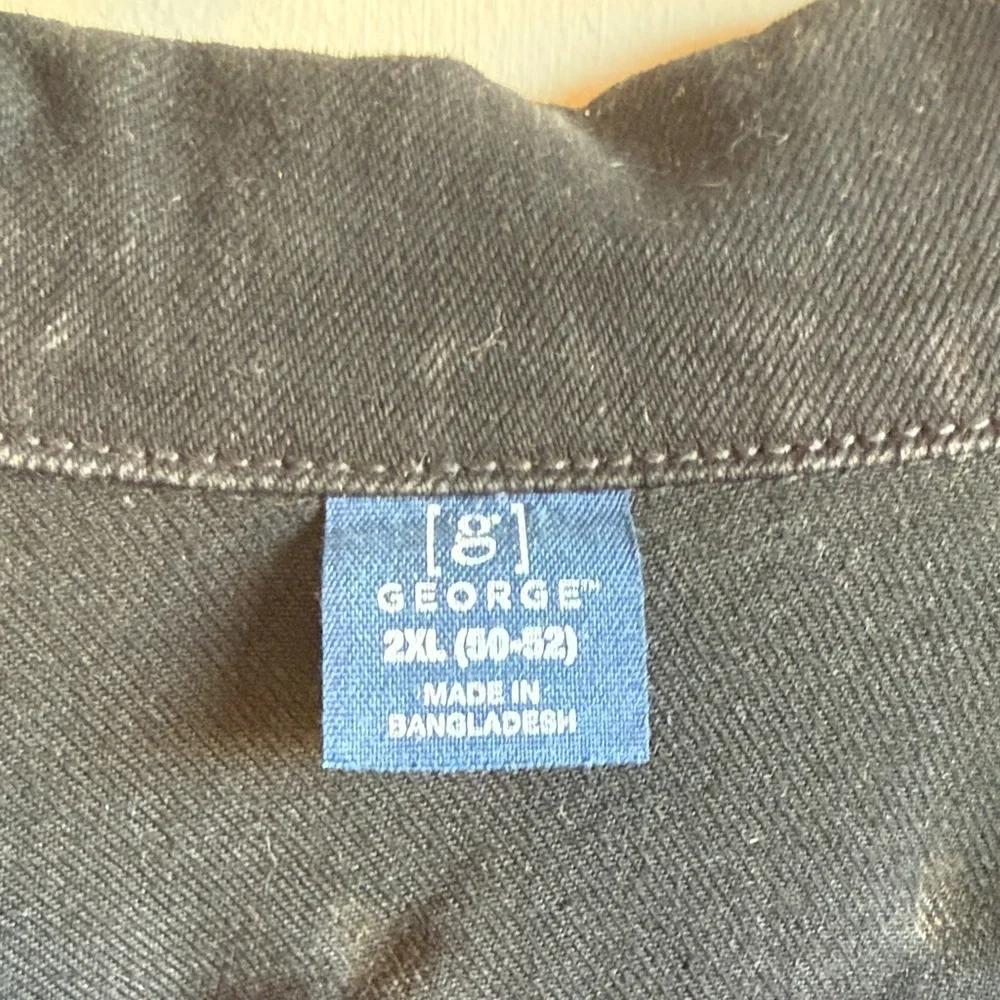 Customized George Black Denim Jacket with Bat Pins and sublime screen printing